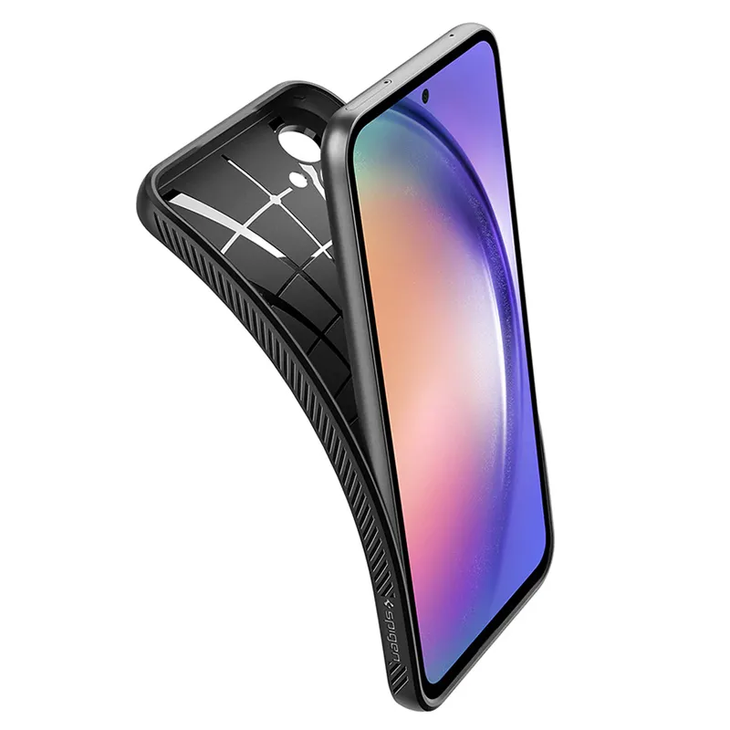 Чехол Spigen Samsung A54, Liquid Air, Матовый Черный