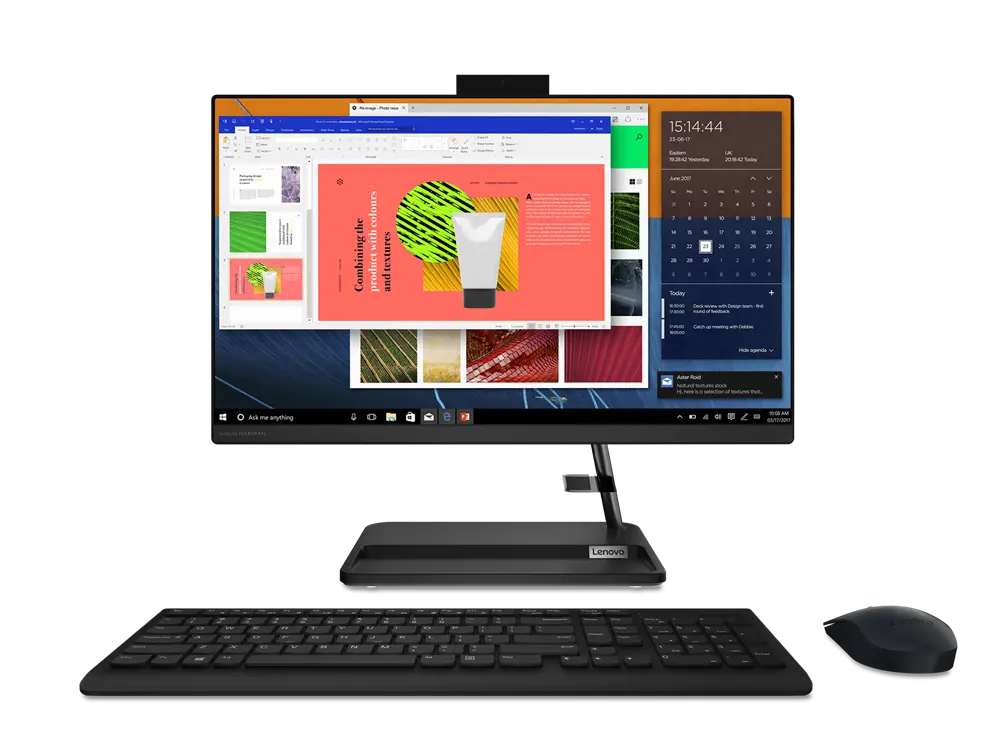 Computer All-in-One Lenovo IdeaCentre 3 22ITL6, 21,5", Intel Pentium Gold 7505, 4GB/256GB, Windows 11 Home, Negru
