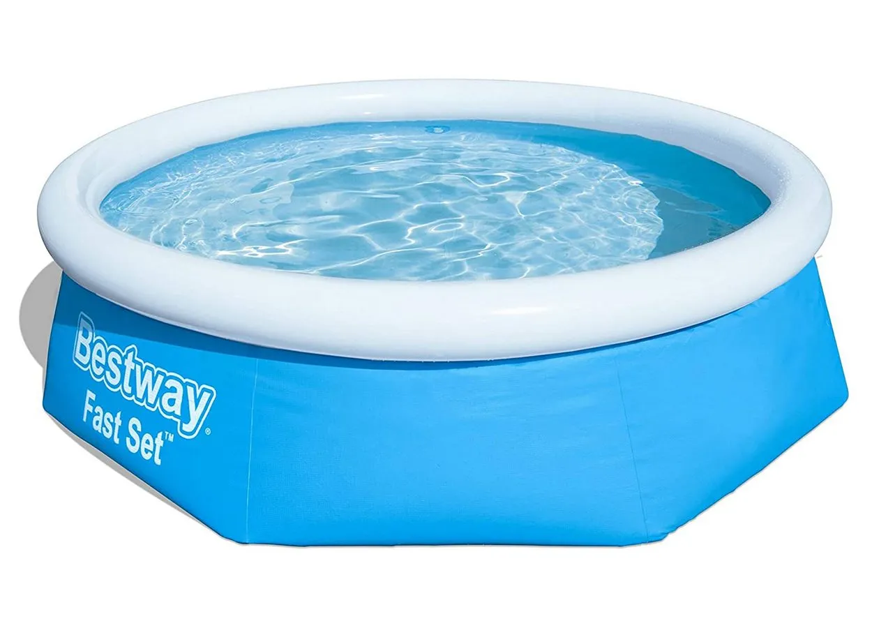 Piscină gonflabilă Bestway Fast Set, 2100L, Albastru/Alb, 57265