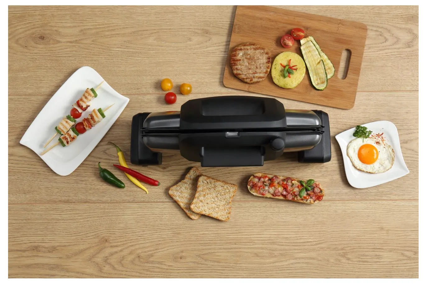 Grătar electric Gorenje CONTACT GRILL KR1800SDP, 1800W, Negru