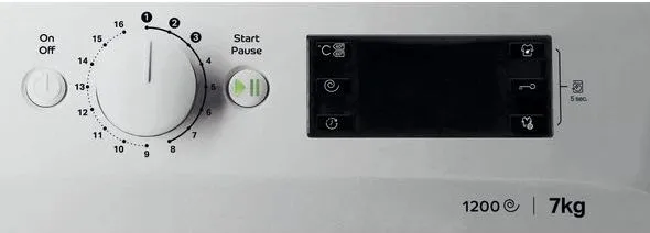 Mașină de spălat Indesit OMTWE 71252 S, 7kg, Argintiu