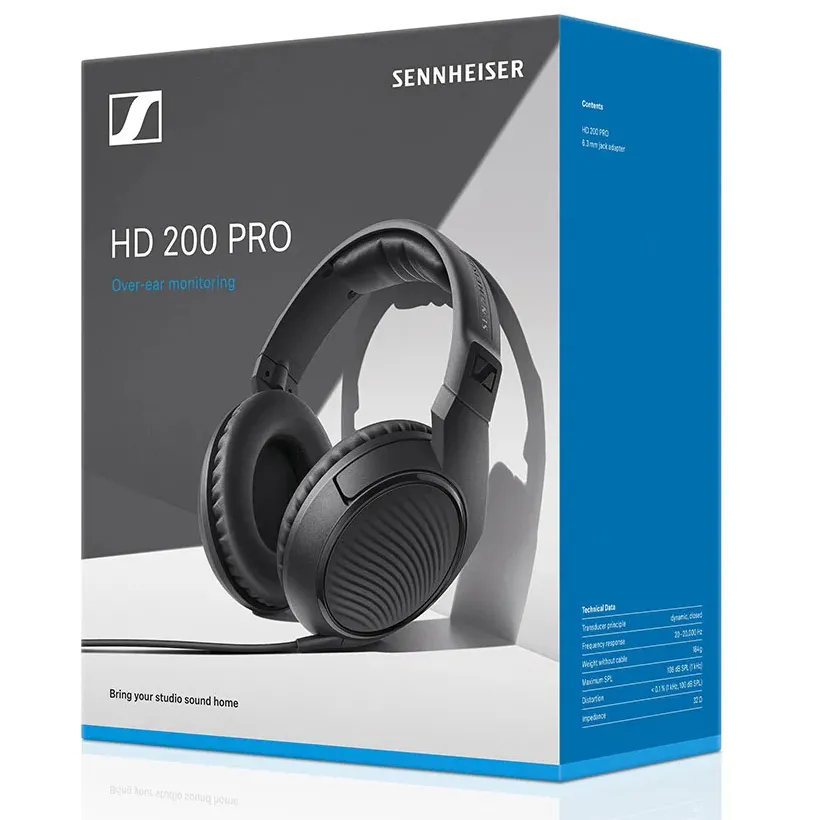 Наушники Sennheiser HD 200 Pro, Чёрный
