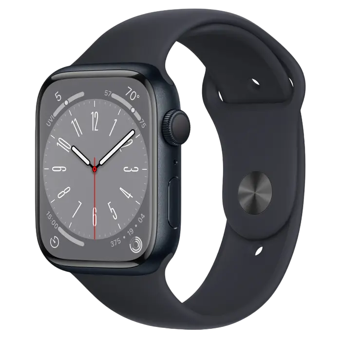 Ceas inteligent Apple Watch Series 8 GPS, 45mm, Midnight