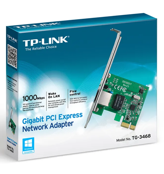 10/100/1000M PCI-Express Network Adapter, TP-LINK TG-3468, Realtek RTL8168B chipset