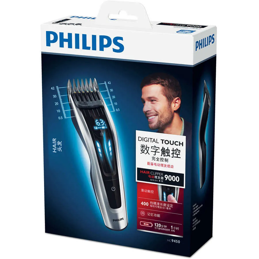 Aparat de tuns Philips Series 9000 HC9450/15, Negru | Argintiu