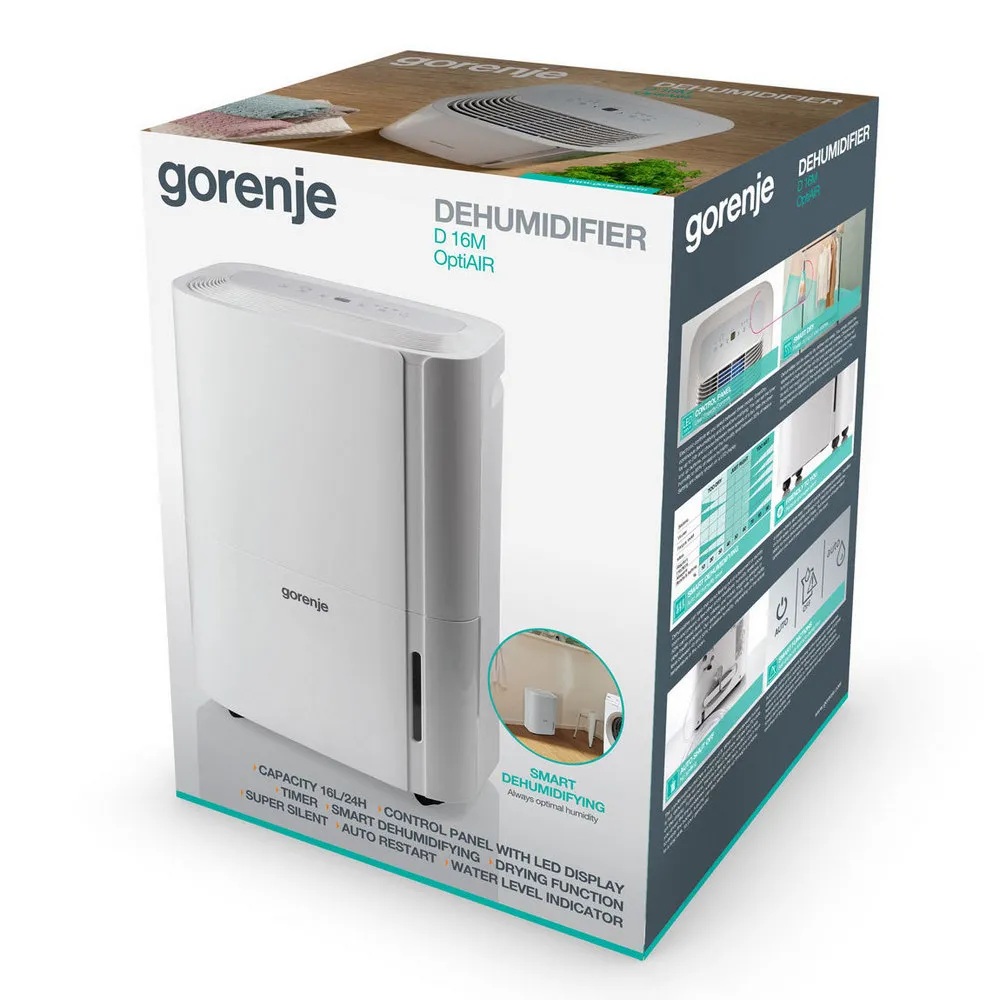 Dezumidificator Gorenje D16M, Alb