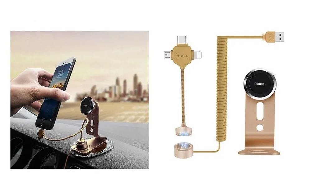 Suport Auto Hoco P8 , Auriu