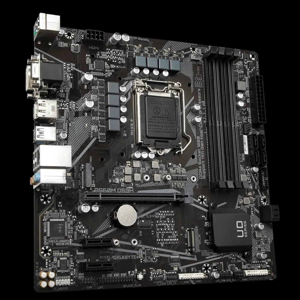 Материнская плата Gigabyte B560M H, LGA1200, Intel B560, Micro-ATX
