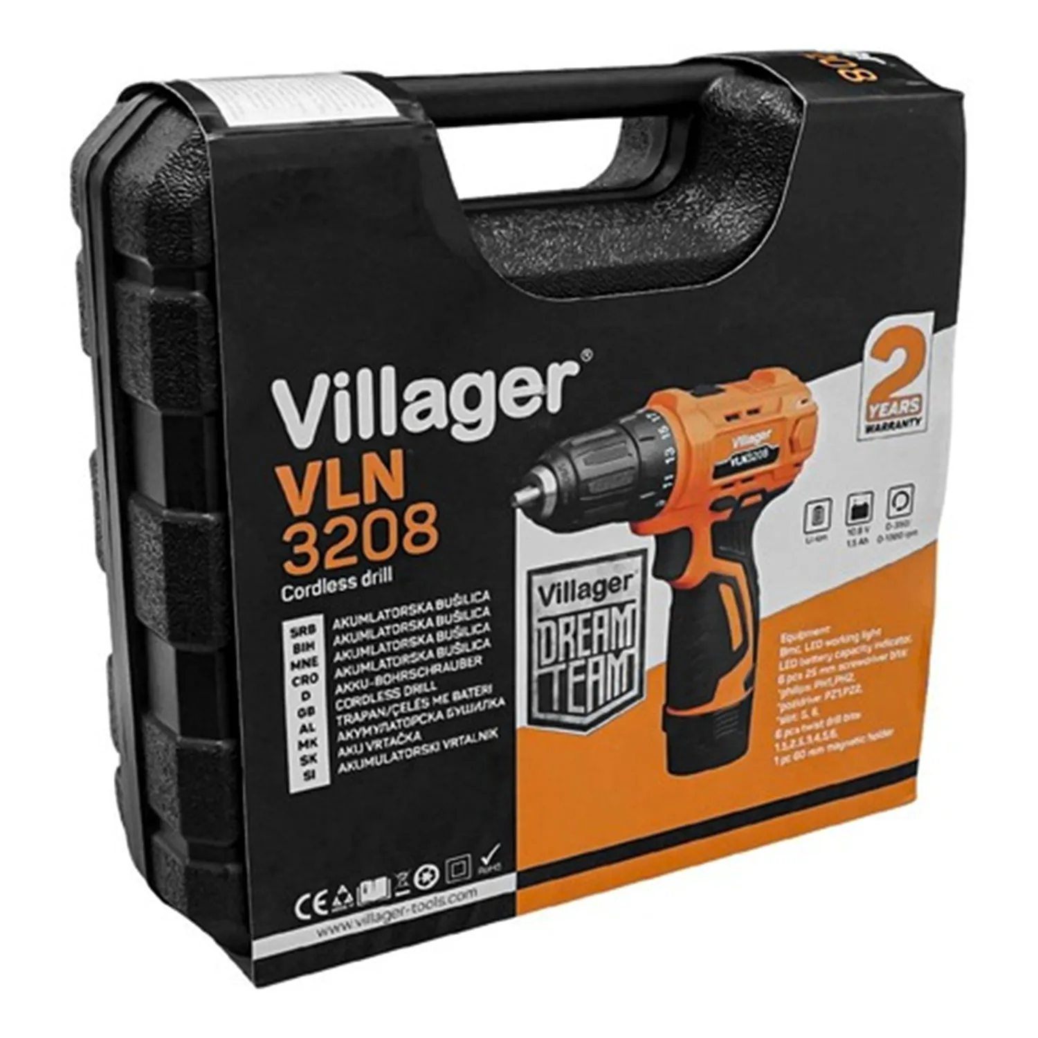 Masina de insurubat cu acumulator Villager VLN 3208 10:8V/1:5Ah